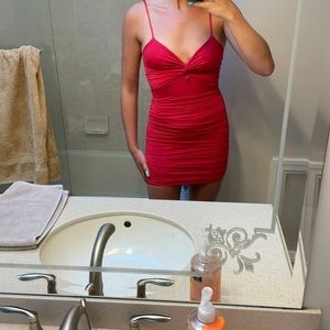 Red bodycon dress